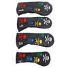 4Pcs Skull Golf Club Head Covers Golf Club Headcovers Colorful