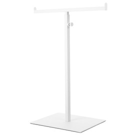 DEARMAMY T-Shaped Display Stand Purse Display Stand Stainless Steel Adjustable Handbag Rack Double Hook Holder Necklace 关键词