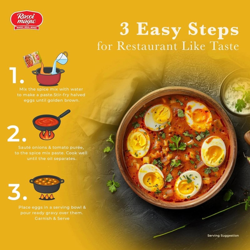 Rasoi Magic Spice Mix for Egg Curry Masala 50g (Pack