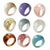 BESPORTBLE Fashionable Ring Set Resin Fine Workmanship Elegant Personality Anniversary