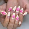 Almond Shaped Press on Nails Summer Medium False Nails with