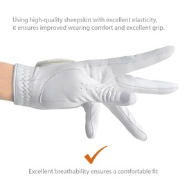Brence Premium Sheepskin Cabretta Leather Golf Glove for Men