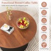 Costway Round Coffee Table 32" Tea Table w/ Solid Wood