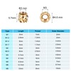 PATIKIL M3x4x5 mm Brass Threaded Insert, 50 Pcs Metric Knurled