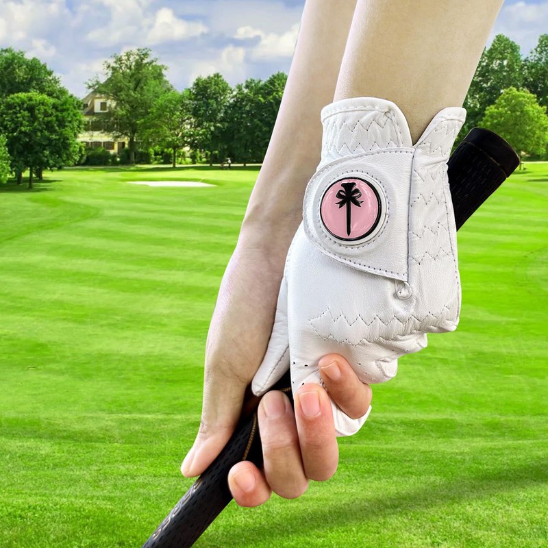 Womens Golf Glove Left Hand Sheepskin Leather Gloves Full Finger
