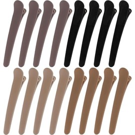 16 pinzas para el cabello mate con forma de pico de pato para peinar y separar el cabello, pasadores de cabello de cocodrilo de 7,9 cm (3,1 pulgadas) 