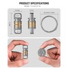 TISUR Titanium Quick Release Swivel Keychain, Heavy Duty Detachable Keychain