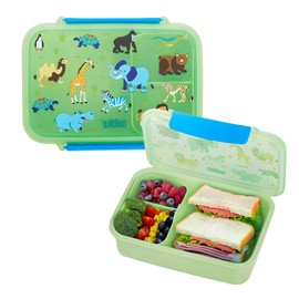 Wildkin Reusable Food Container for Kids – Airtight, Leak Resistant, Dishwasher Safe - Wild Animals