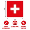 HouseholdBasics 10 x Switzerland Flag Stickers 5.2 x 5.2 cm