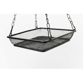 Super Idee Hanging Fine Mesh Feeding Station with Stainless Steel Chain, Bird Feeder for Hanging, Weatherproof Feeder, Bird Feeder for Wild Birds, Tits, Sparrows etc.