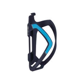 BBB Cycling Water Bottle Holder Universal Bike Bottle Cage for Road Bike and MTB Lightweight FlexCage BBC-36 Matt Black/Blue