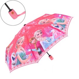 SGPINC Pink Queen Princess Snowman Pongee Fabric Auto Open/Close Umbrella Windproof UV Protection Compact for Easy Carrying Non Slip Handle