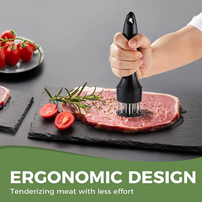 Meat Tenderizer, OLULU Stainless Steel Needle Ultra Sharp 20 Blades