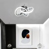 HOUZEE Ceiling Lamp Small Elegant Unique Silver LED Light Fixture