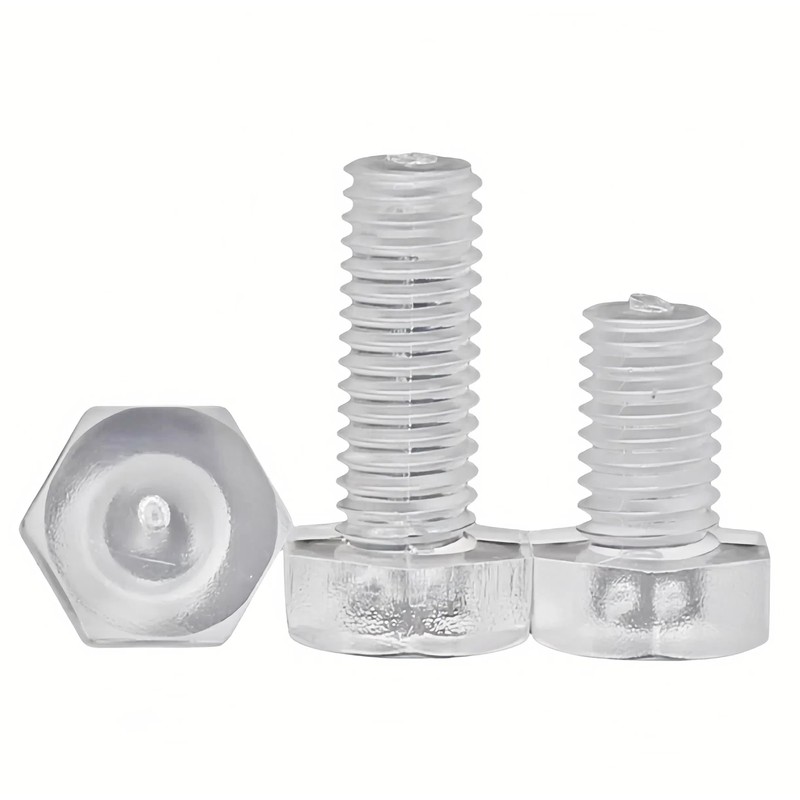 PC(Polycarbonate) Plastic Transparent Metric Hex Head Screws with Nuts and