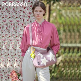 PORRASSO Crossbody Bag Girl Shoulder Bag Tote Oxford Cloth Messenger Bag Women Satchel for Dating Travel Daily Use Purple