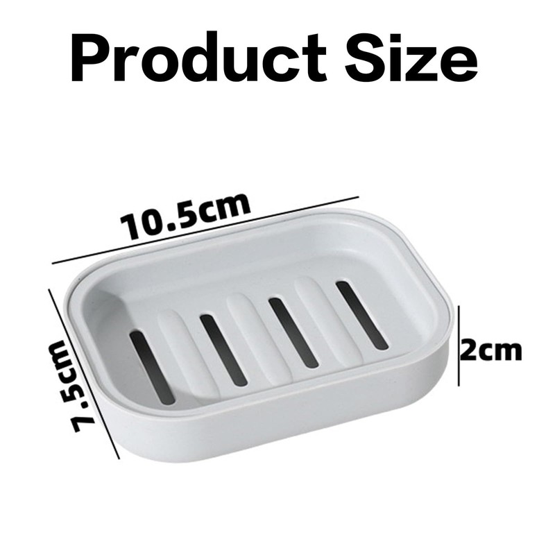 Generic Plastic Soap Dish with Drainage, Soap Holder for Bathroom