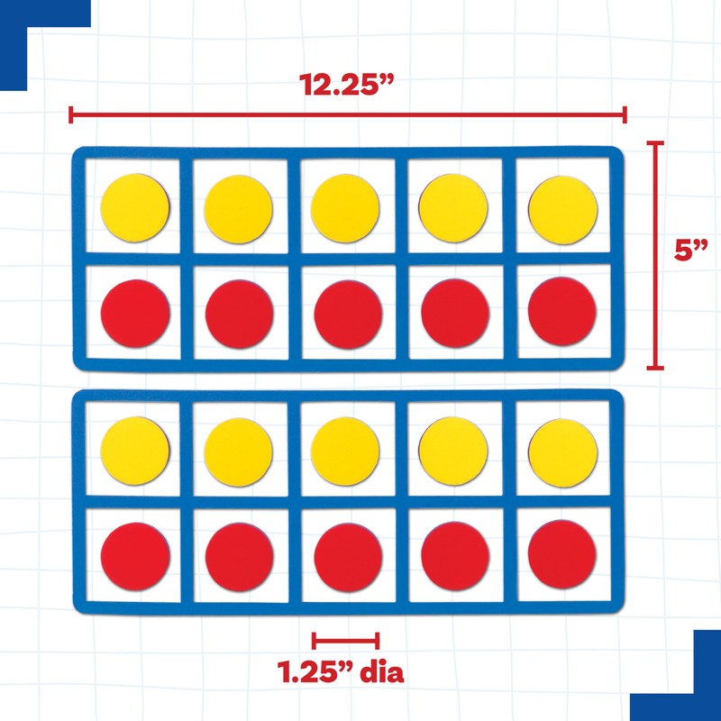 LEARNING ADVANTAGE Giant Magnetic Foam Ten Frames | Early Math