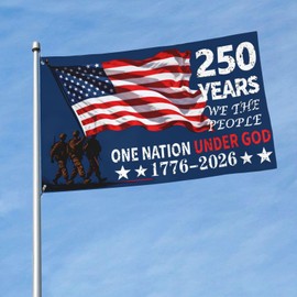 250 Years USA Flag – 3x5 FT 250th Anniversary Usa Flags Patriotic 4th of July We The People 1776-2026 Commemorative Banner 250 Years We The People One Nation Under God
