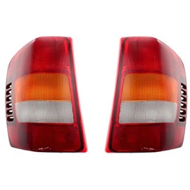 VAM Fits 99-02 Jeep Grand Cherokee Left & Right Set Tail Lamp Unit Assemblies Thru 11/01 w/Circuit Board w/o Bulbs-Sockets