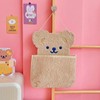 Wall Hanging Storage Bag Cute Bear Shape Large Capacity Wall