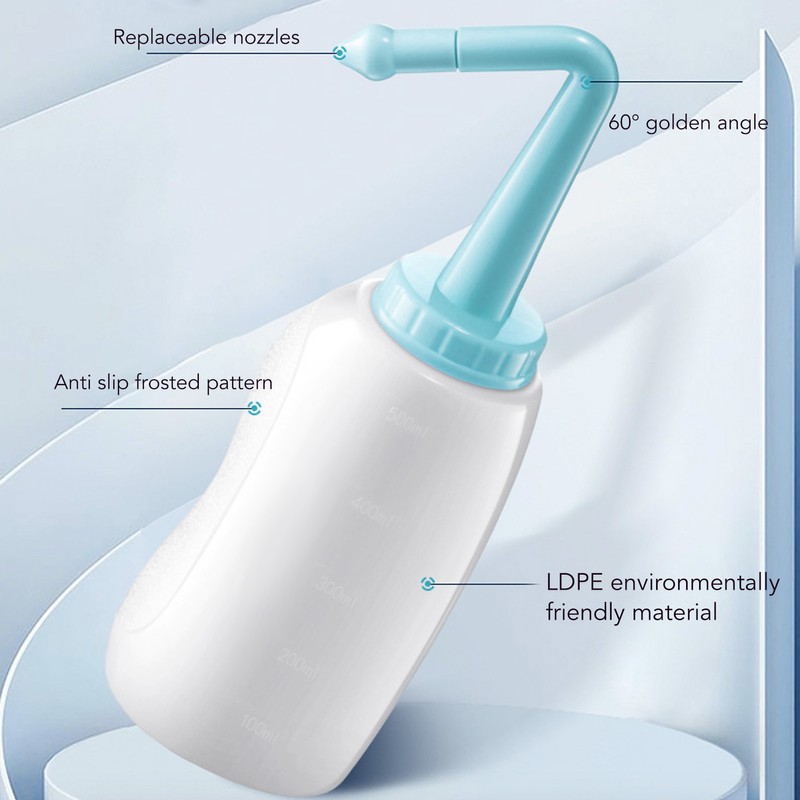 Nasal Sinus Rinse Irrigation Tilt Angle Rhinitis Relief Sinus Rinse