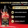MILIVOL 8in1 Cayenne Pepper Liquid Drops with Ginger, Ceylon Cinnamon