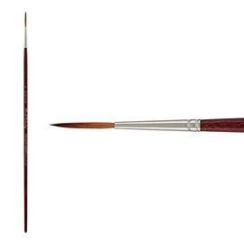 Mimik Kolinsky Synthetic Long Handle Brush Script Liner #4