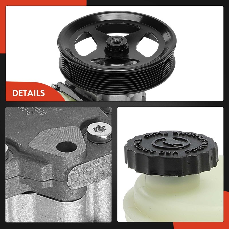 A-Premium Power Steering Pump, with 8-Groove Pulley & Reservoir, Compatible