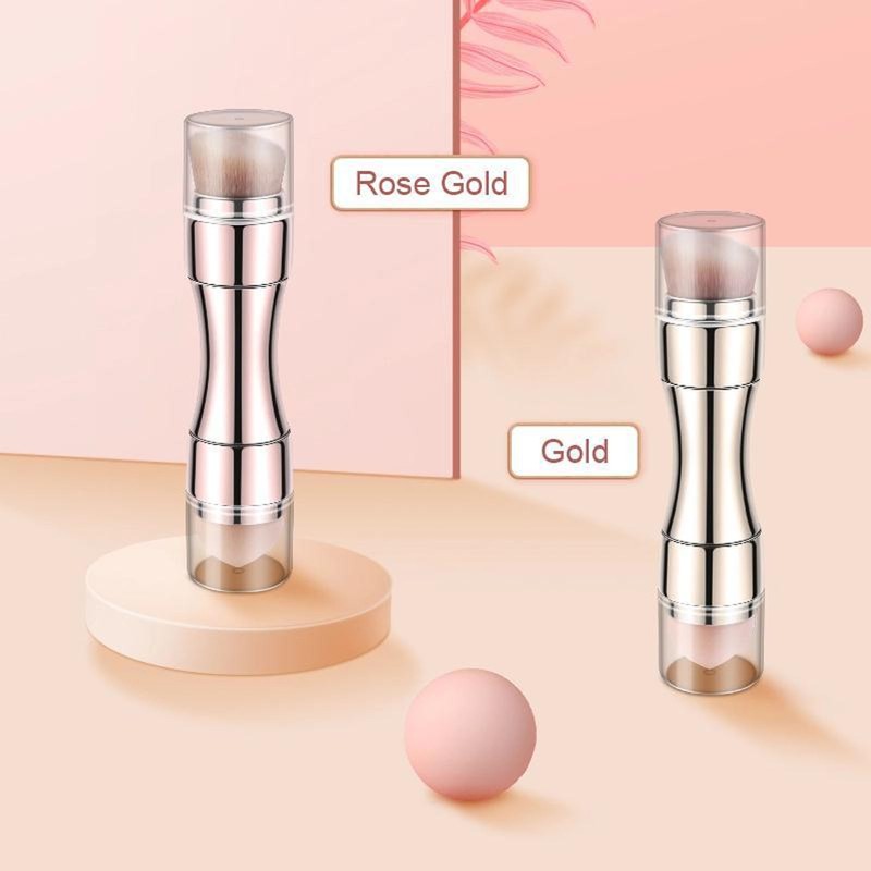 4 in 1 Makeup Brush Soft Bristles Elastic Sponge Head