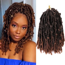 Shinon Butterfly Locs Crochet Hair 14 Inch Pre Looped Distressed Faux Locs Crochet Braids Short Butterfly Loose Hair Extensions Pack of 3