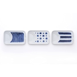 Saikai Pottery Indigo Indigo Ball Seasoning Dish (3 Patterns) Indigo, White