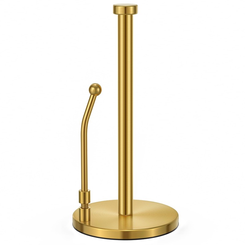 SMARTAKE Paper Towel Holder, Paper Towel Dispenser Standing Weighted Base