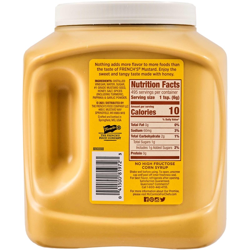 French's Honey Mustard, 105 oz - One 105 Ounce Container