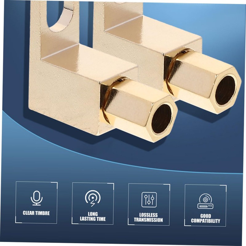 OSALADI 4pcs Shaped Right Angle Banana Speaker Spade Connector Plated