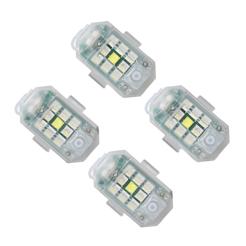4Pcs LED Strobe Light High Brightness Waterproof Portable Wireless Flashing