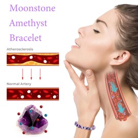 Amethyst Bracelet Purple Crystal Bracelet Amethyst Crystal Beaded Bracelet Health Healing Bracelet for Women Yoga Sport Jewelry Accessory for Girls