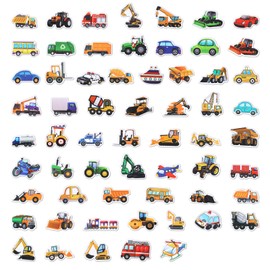 180pcs Children's Car Truck Stickers, Traffic Decals Waterproof Vehicle Stickers and Building Stickers Suitable for Kids Water Bottles Laptop Suitcases
