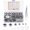 Pack of 980 Locking Nuts with Flat Washers Assortment, Screw