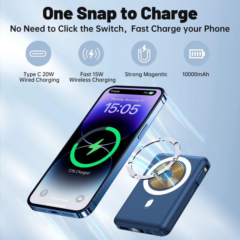 Yiisonger for Magsafe Battery Pack - 10000mAh Mag-safe Portable Charger