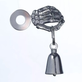 Guardian Bell Skeleton Hand Guardian Bell Hanger Mount Motorcycle Luck Gremlin Ride