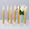 DRomance Gold Flameless Taper Candles Battery Operated with Remote Timer,