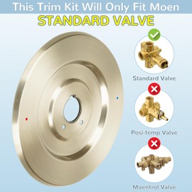 Chateau Collection Escutcheon Replacement for Moen 16090, for One-Handle Tub and Shower Faucets, Brushed Nickel