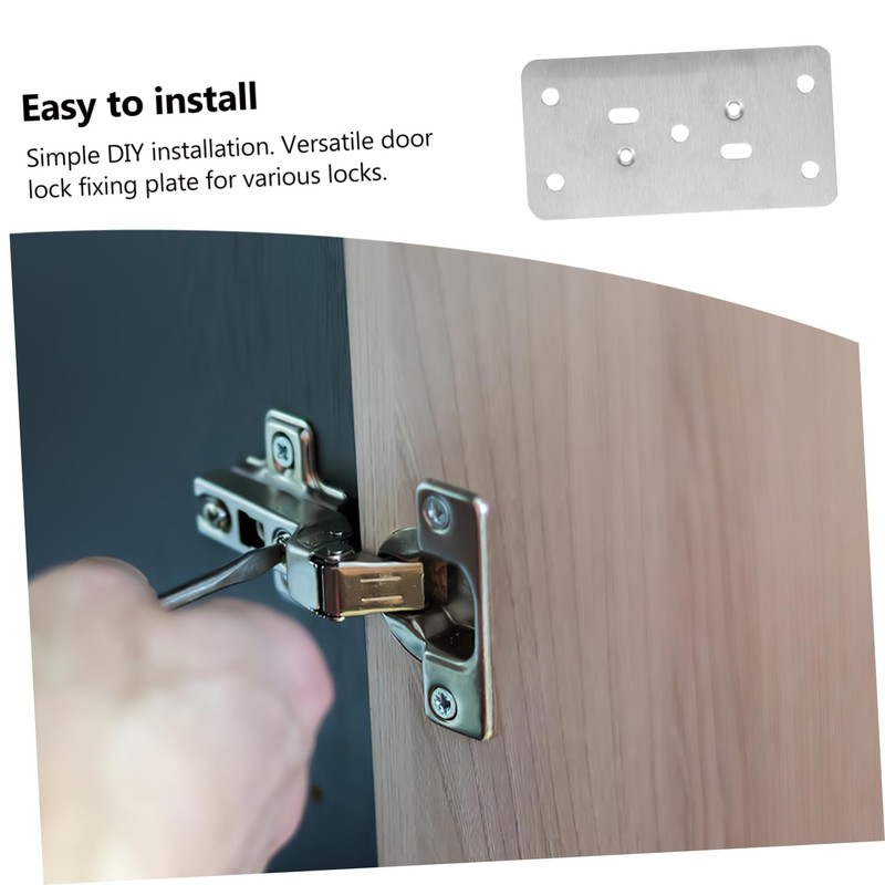 WOONEKY DIY Cabinet Door Repair Kit 8pcs Door Reinforcement Plate