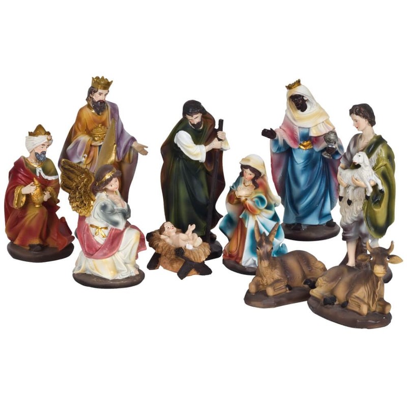 Carousel Home and Gifts Large Traditional Deluxe Christmas Nativity Set