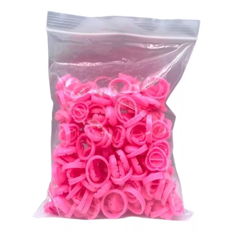 Unic 100 Anillos Para Pegamento Pestañas Mink De Corazon A