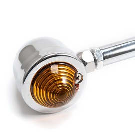 evomosa Motorcycle Retro Vintage Cruiser Rear Turn Signal Light, Tail Rear Light License Plate Bracket Universal Retro Driving Brake Turn Signal Light Integrated Taillight