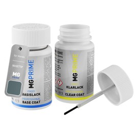 MG PRIME Autolack Lackstift Set für Honda NH877P Sonic Grey Pearl/Gris Sonic Nacre Basislack Klarlack je 50ml