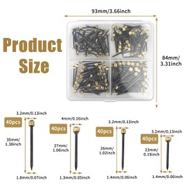 160Pcs Metal Plaster Picture Frame Hangers Picture Hanging Nails with Plastic Storage Box,23/26/27/35 mm Picture Pins Frame Hanging Nails,Metal Head Hanging Pins Nail Hook Pins for Hanging Photo Frame