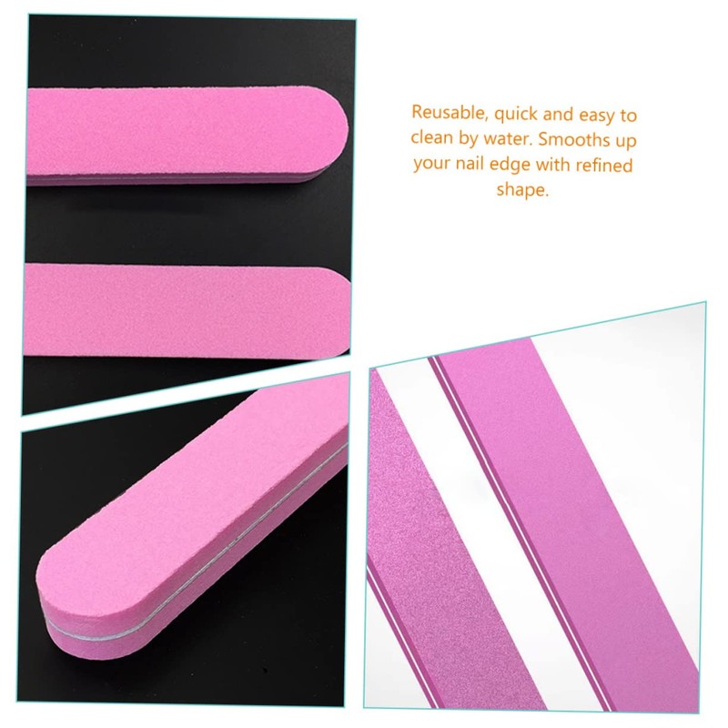 Minkissy 20pcs Mini Double-Sided Nail Files for Manicure and Pedicure